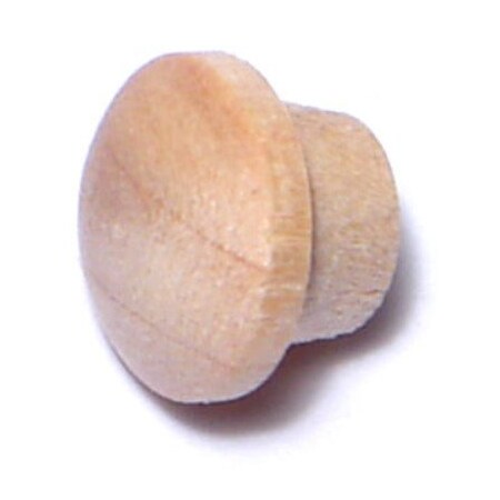 Midwest Fastener 1/4" Birch Wood Round Head Screw Hole Buttons 100PK 08892